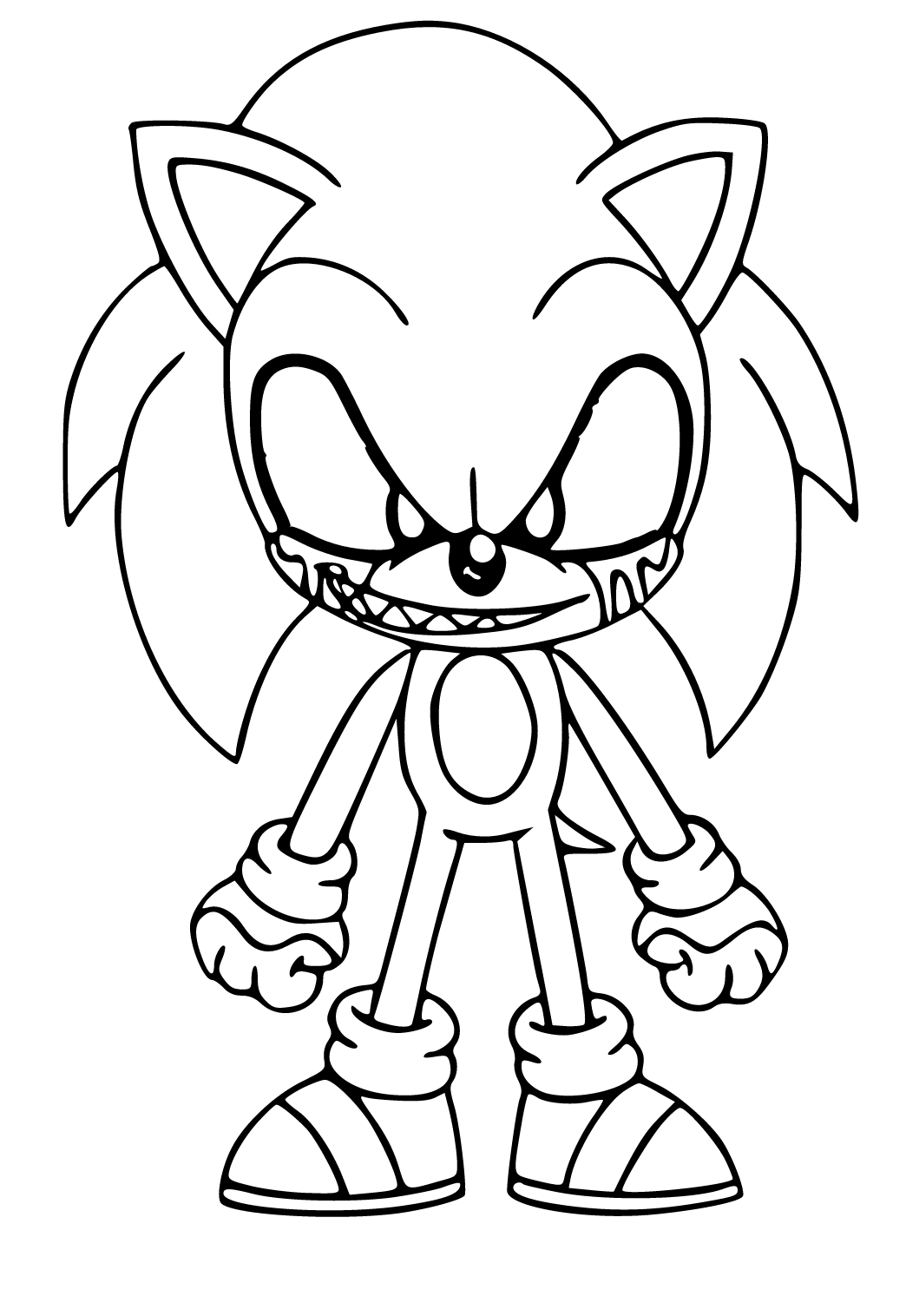 Printable Dark Sonic Coloring Pages Power Of Sonic Co Vrogue Co