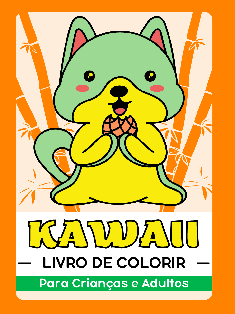 Kawaii Livro de Colorir para Crianças e Adultos