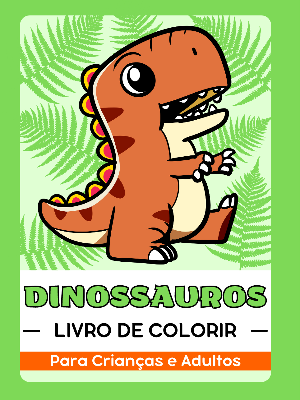 Dinossauros Livro de Colorir para Crianças e Adultos