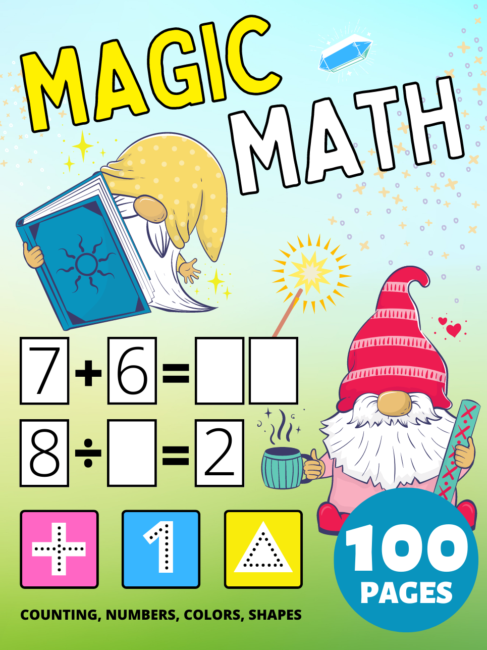 Preschool Magic Math Activity Book For Kids Ages 2-4-8