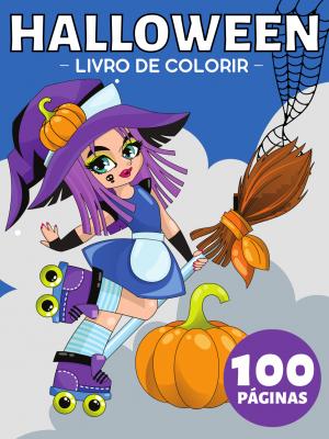 Halloween (Dia das Bruxas) Livro de Colorir para Crianças e Adultos