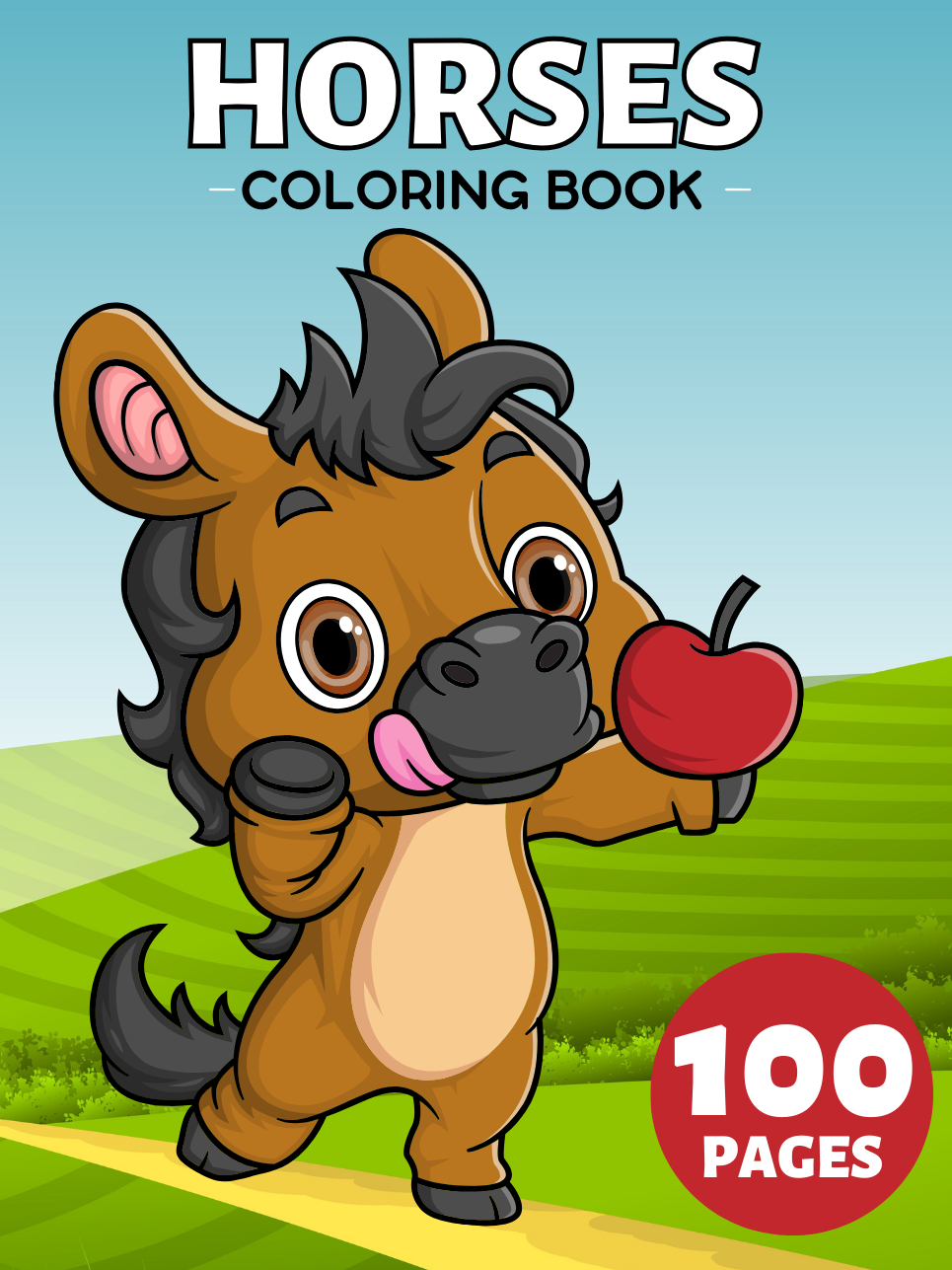 Horses Coloring Book For Kids