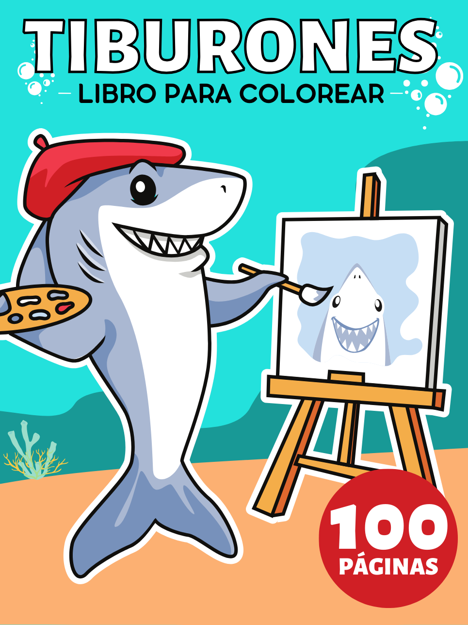 Tiburones Libro para Colorear Para Niños