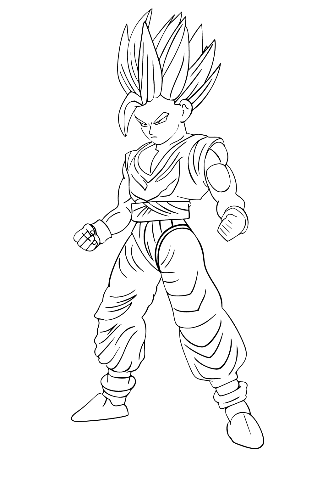 Free Printable Dragon Ball Z Goku Coloring Page, Sheet and Picture for  Adults and Kids (Girls and Boys) 