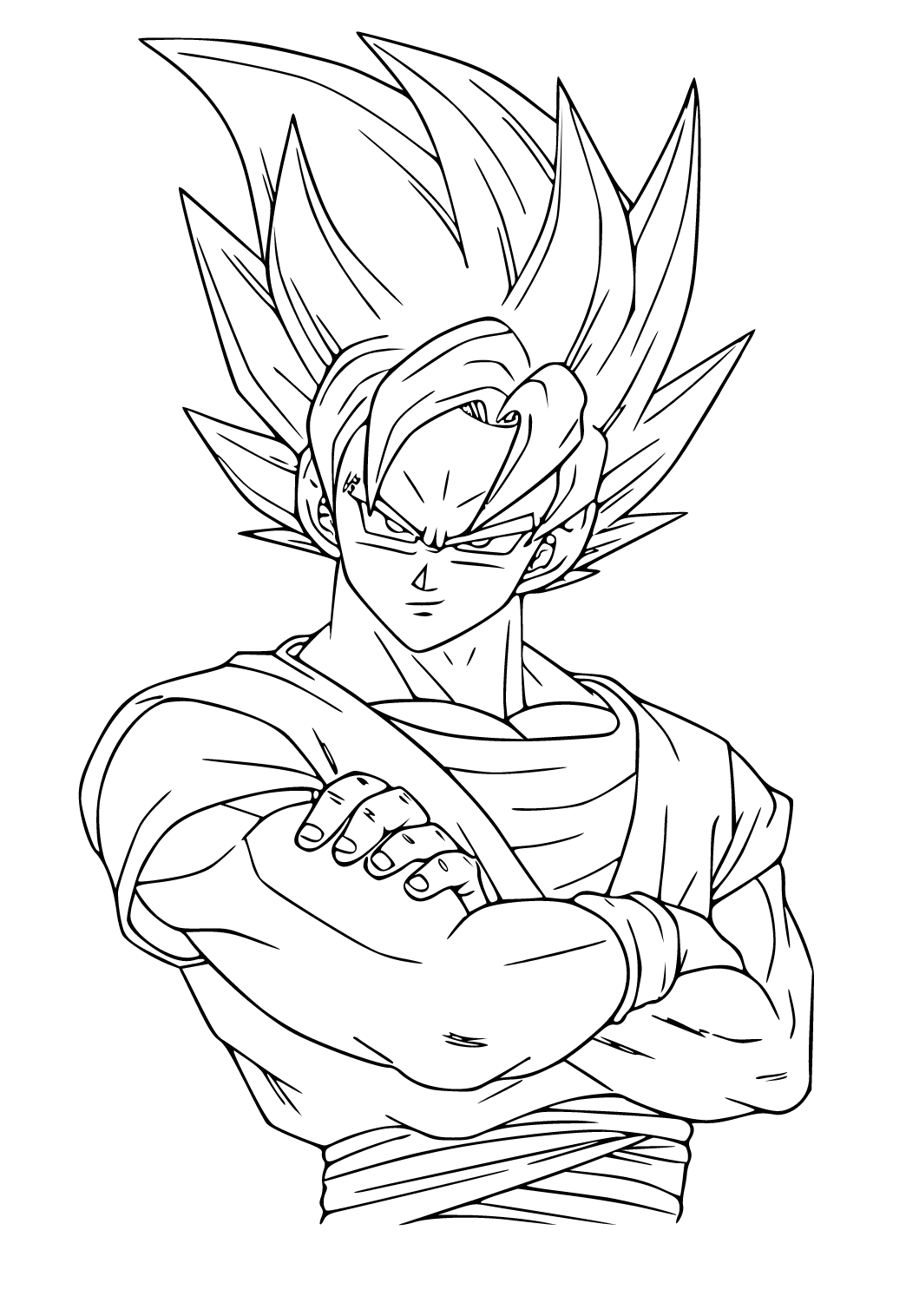Free Printable Goku Strength Coloring Page, Sheet and Picture for Adults  and Kids (Girls and Boys) 