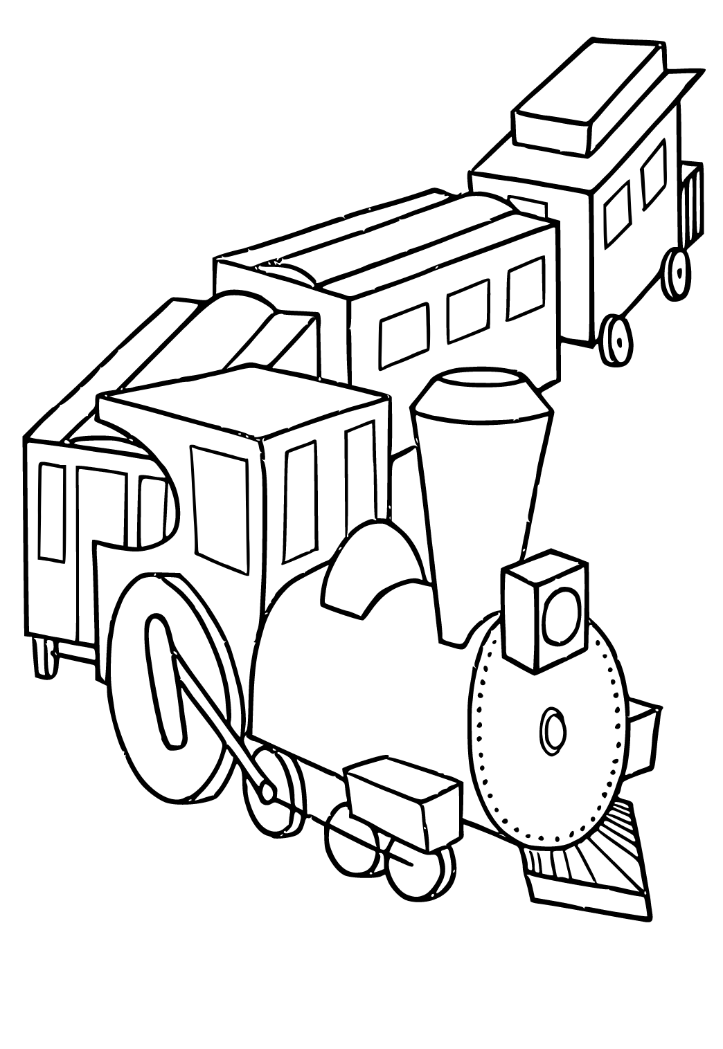 Dibujo e Imagen Tren Vagones para Colorear y Imprimir Gratis para Adultos,  Niñas y Niños 