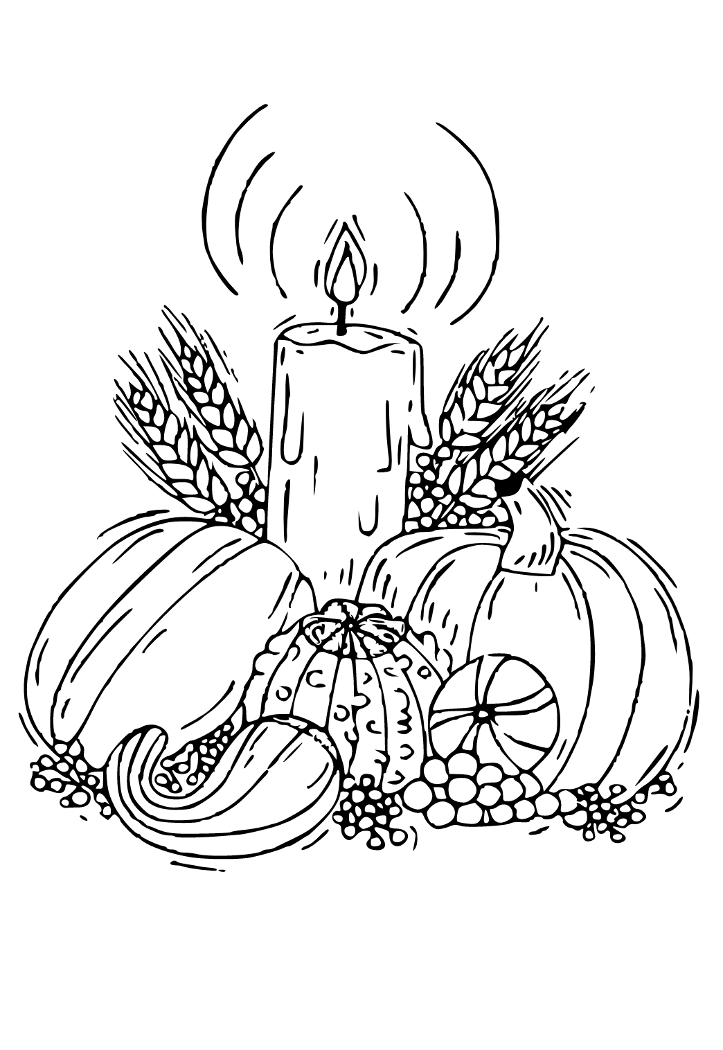 Dibujo e Imagen Día de Acción de Gracias Decoración de Mesa para Colorear y  Imprimir Gratis para Adultos, Niñas y Niños 