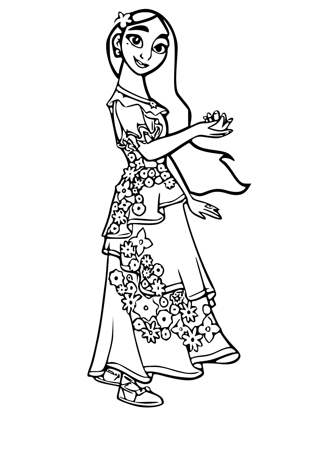 Free Printable Encanto Isabela Coloring Page, Sheet and Picture ...
