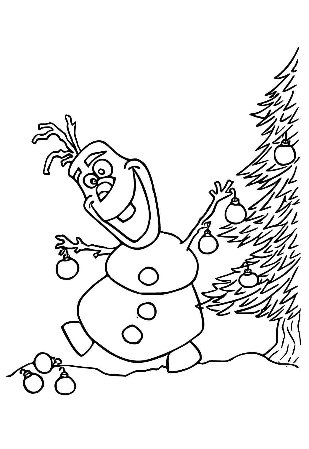 Dibujo e Imagen Muñeco de Nieve Olaf para Colorear y Imprimir Gratis para  Adultos, Niñas y Niños 
