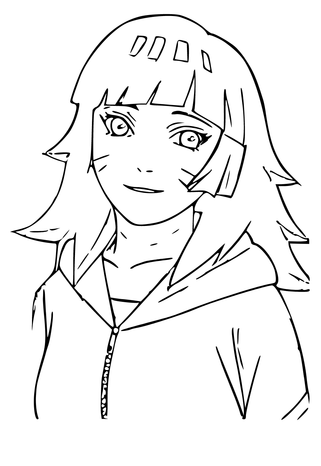 free printable naruto hinata hyuga coloring page sheet and picture for adults and kids girls and boys babeled com