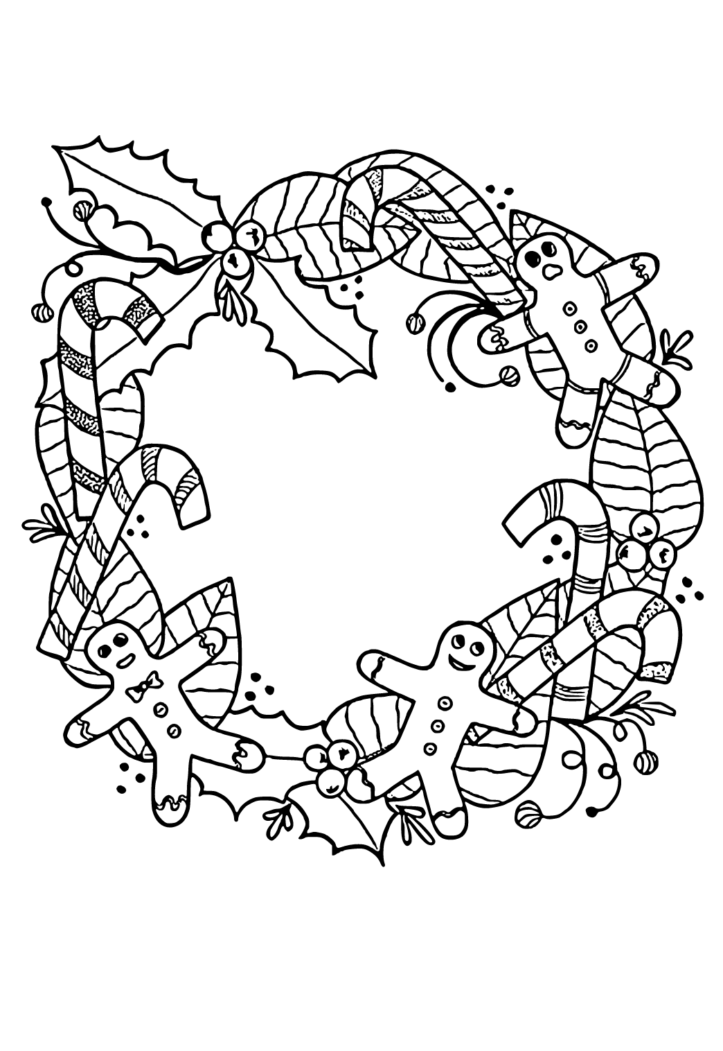 christmas cookies coloring pages