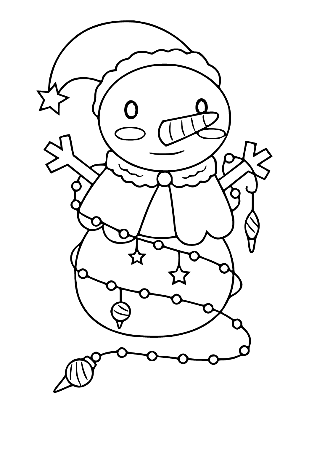 Desenho e Imagem Enfeites de Natal Boneco De Neve para Colorir e Imprimir  Grátis para Adultos e Crianças (Meninas e Meninos) 