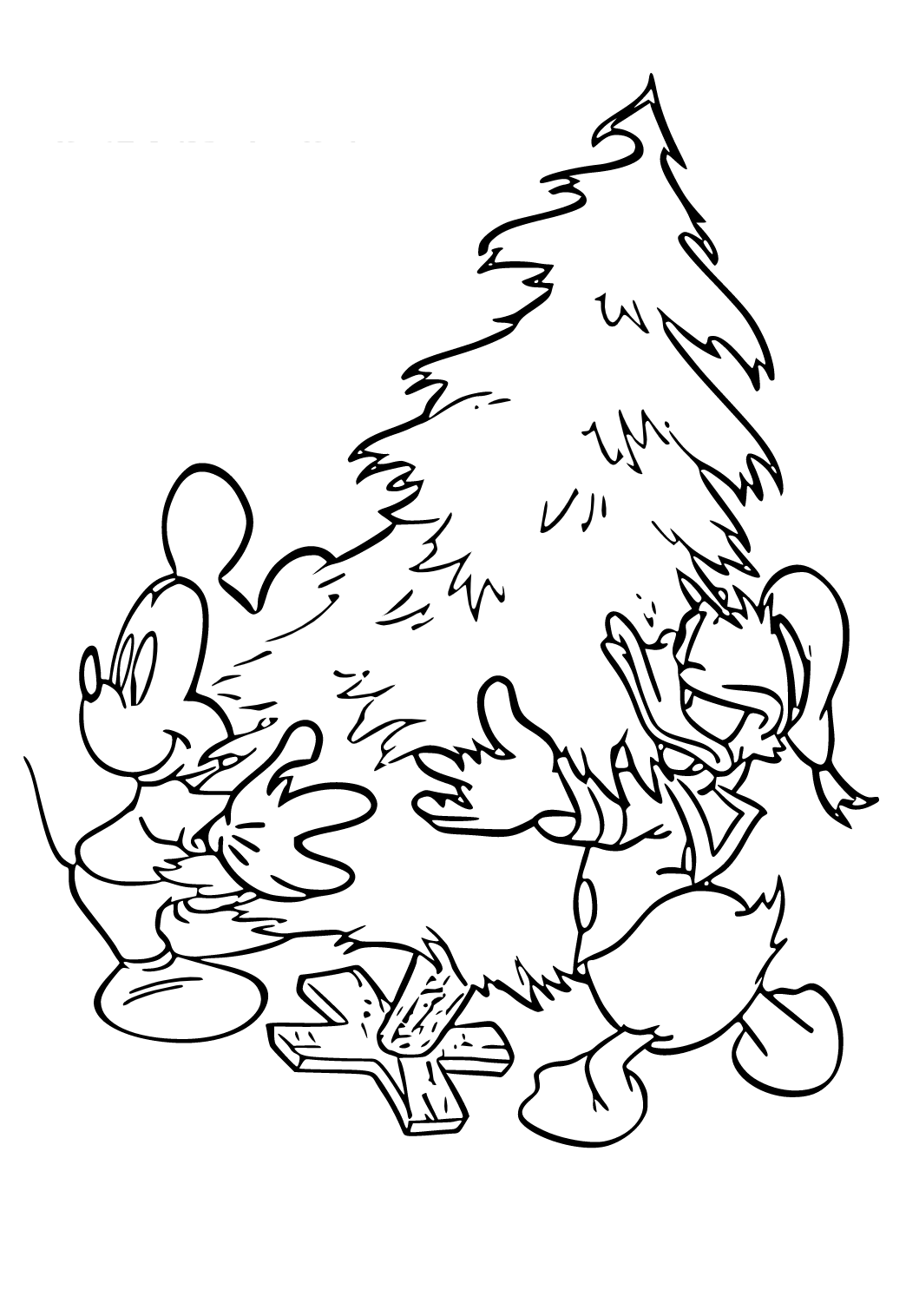 Dibujo e Imagen Arbol de Navidad Disney para Colorear y Imprimir Gratis para  Adultos, Niñas y Niños 