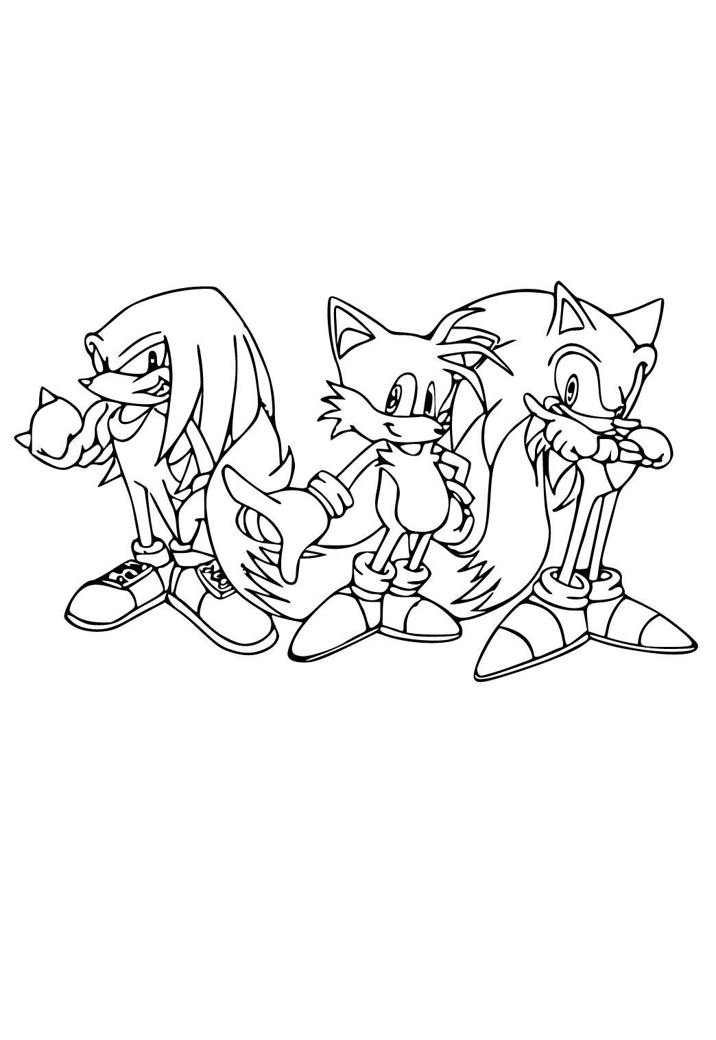 Dibujo e Imagen Sonic 3 Amigos para Colorear y Imprimir Gratis para  Adultos, Niñas y Niños 
