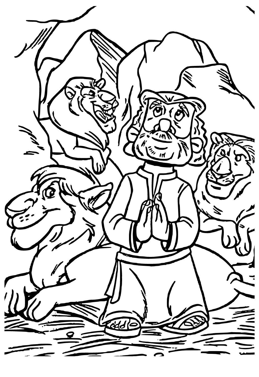 bible coloring pages lions
