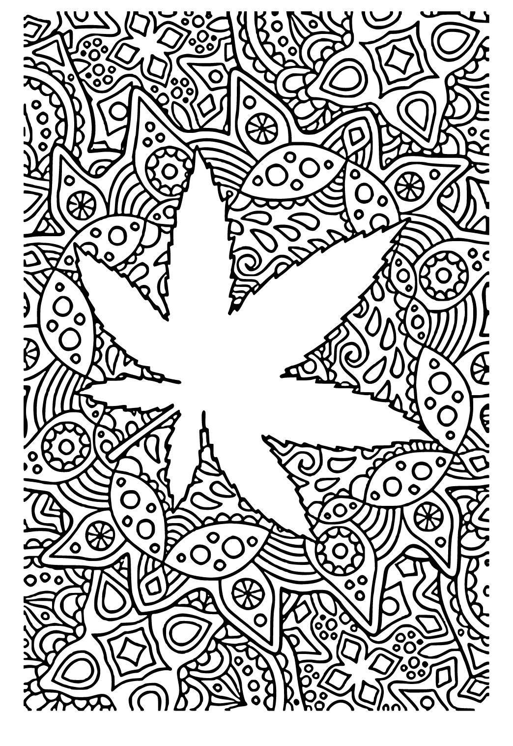 Free Printable Weed Difficult Coloring Page, Sheet And Picture For Adults  And Kids (Girls And Boys) - Babeled.Com