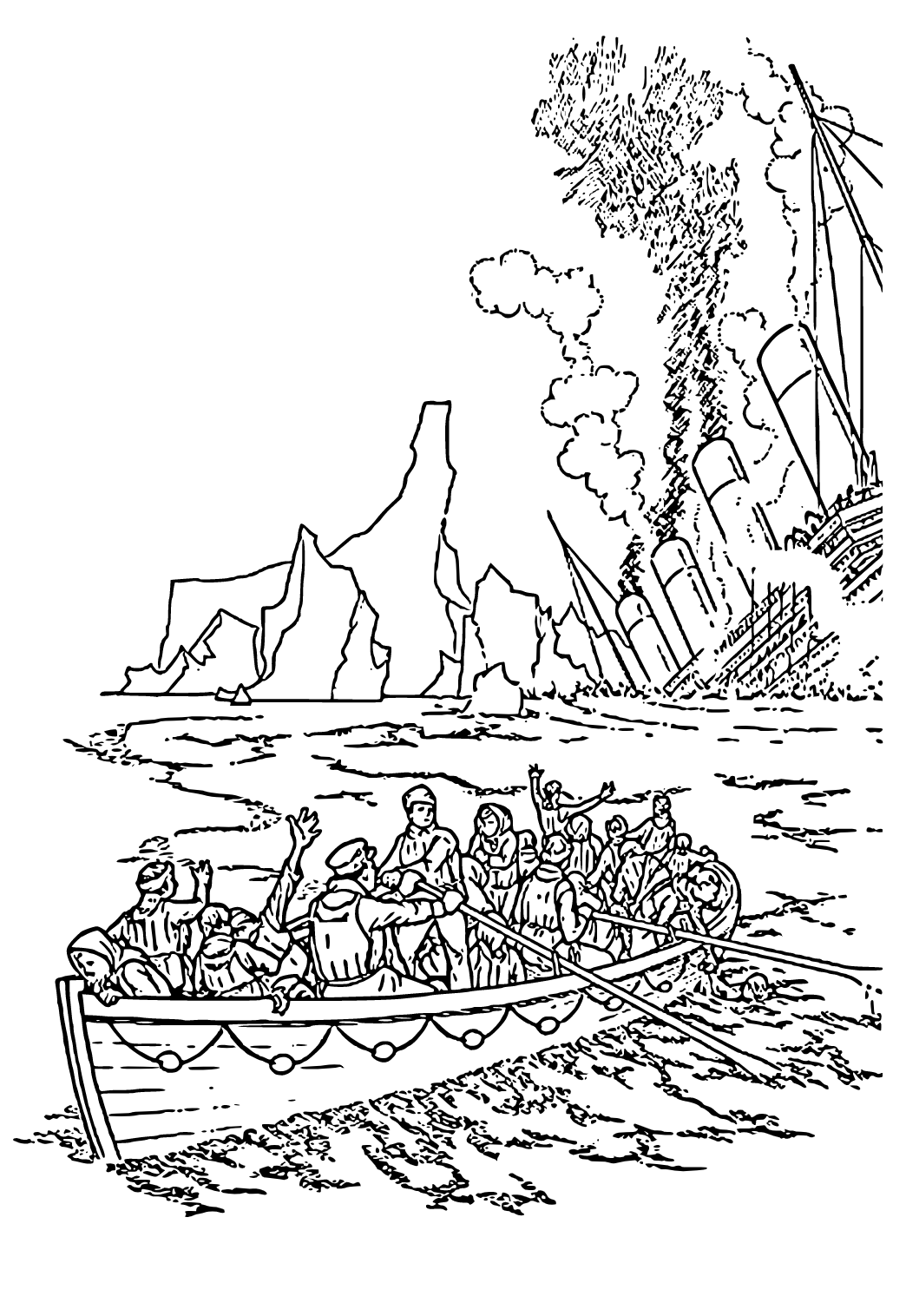 Free Printable Titanic Boat Coloring Page, Sheet and Picture for Adults and  Kids (Girls and Boys) 