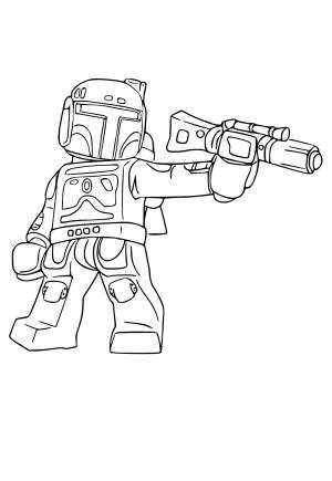 Star Wars Coloring Pages Boba Fett Lego