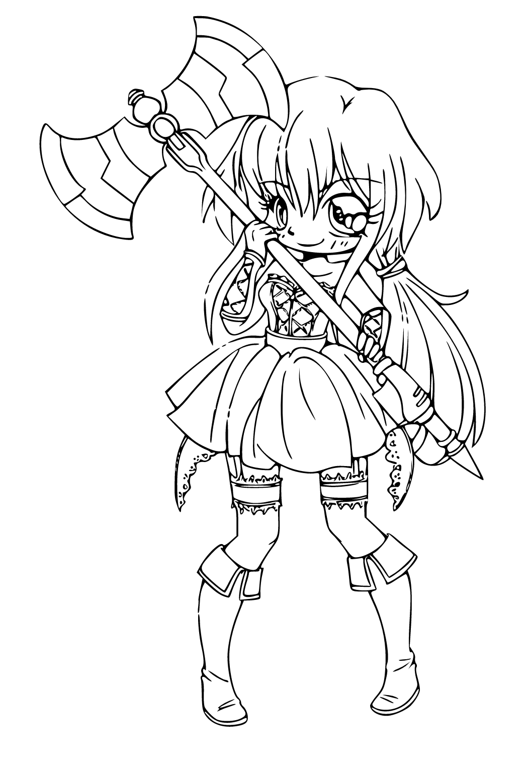 Chibi Anime Girl Coloring Pages Download  Cartoon Network Noods  Free  Transparent PNG Clipart Images Download
