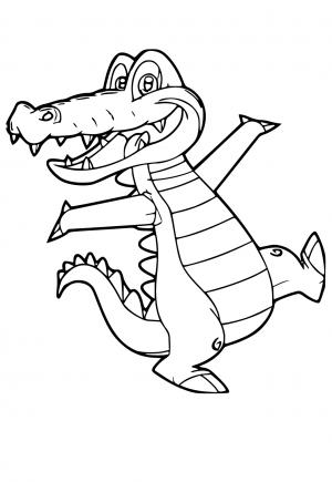 Dạy bé về sự nguy hiểm của cá sấu đối với con người qua bộ tranh tô màu cá  sấu