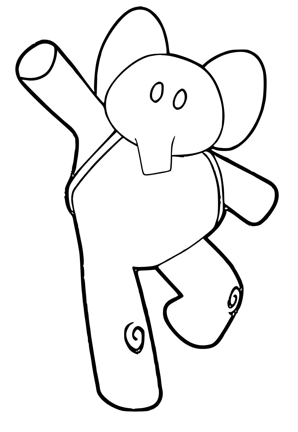 Desenhos para colorir Pato e Elly com Pocoyo - Desenhos para colorir grátis  para imprimir