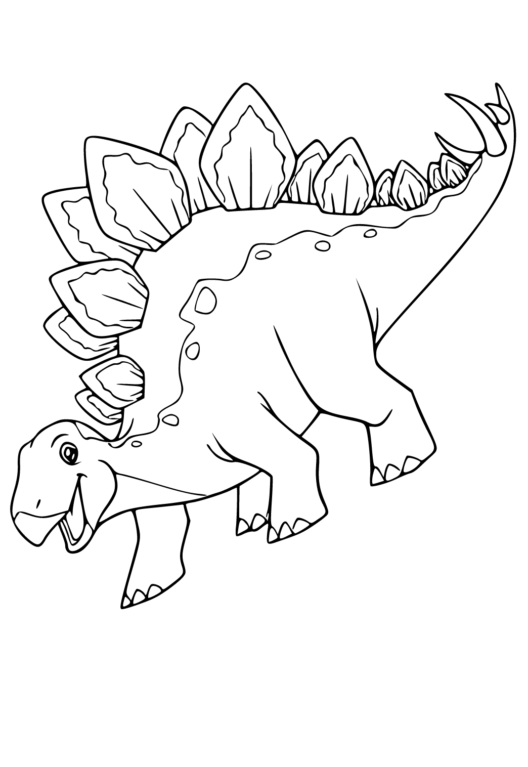 Desenhos para colorir de desenho de um bebê estegossauro para