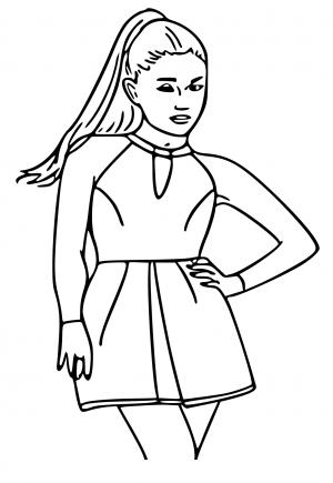 Ariana Grande Coloring Pages For Kids