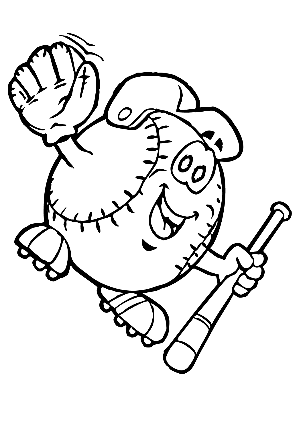 I Love Softball Coloring Pages