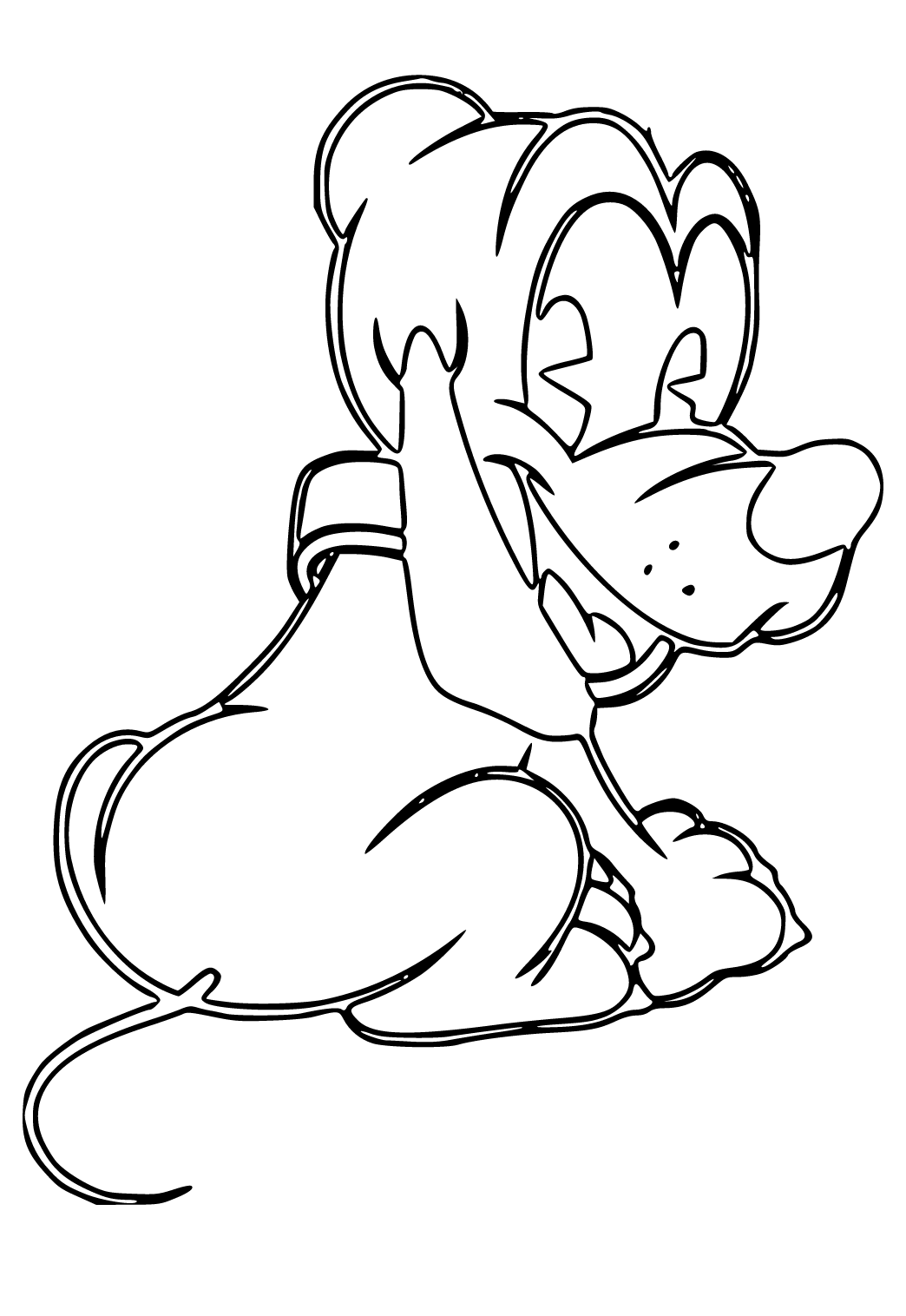 pluto the dog as a puppy coloring pages