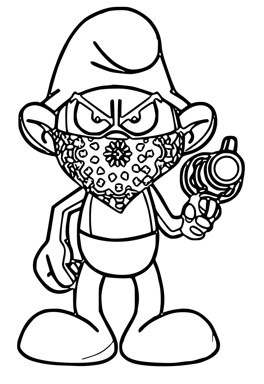 gangster elmo coloring pages