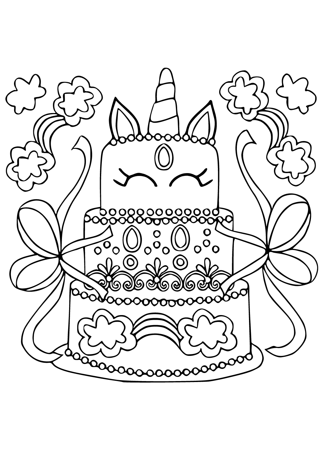 Unicorn Cake Coloring Images – Browse 5,591 Stock Photos, Vectors, and  Video | Adobe Stock