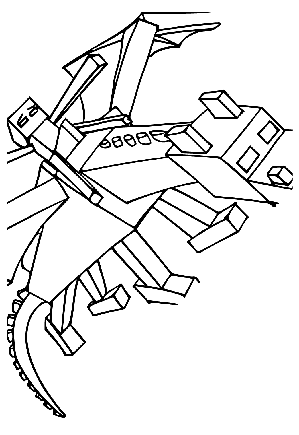 ender dragon coloring page