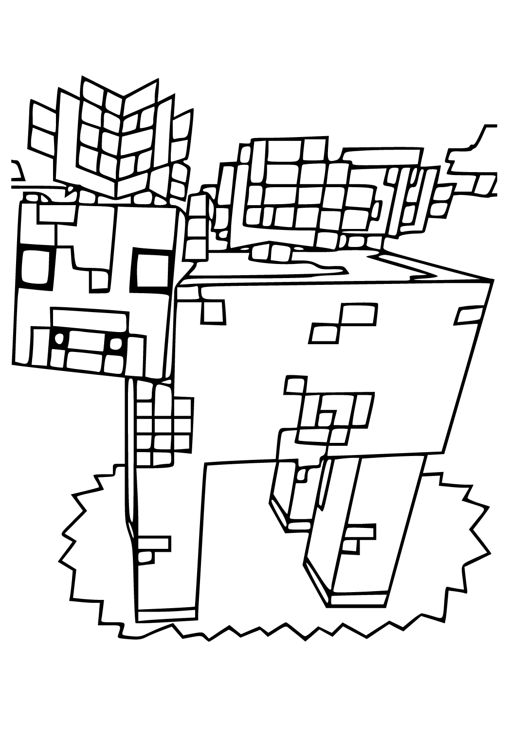 Tranh Tô Màu Minecraft Tòa Tháp Có Thể In Miễn Phí, Trang Tính và Hình Ảnh  cho Người Lớn và cho Bé, Bé Gái và Bé Trai - WriteOnCon.com