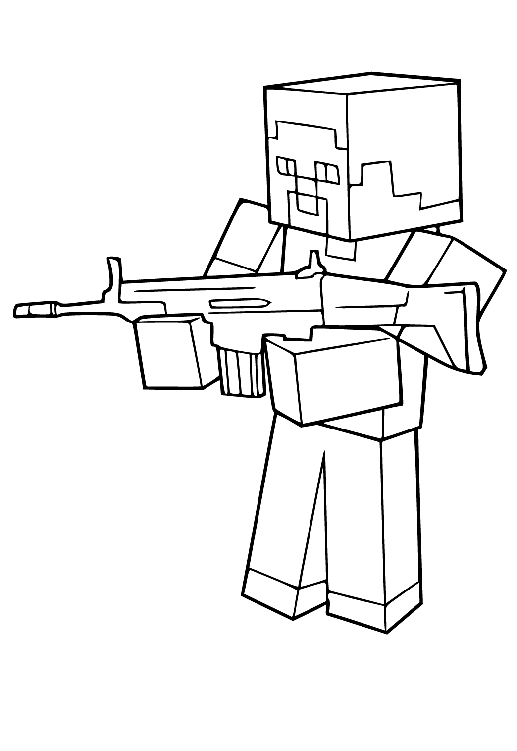 minecraft coloring pages herobrine