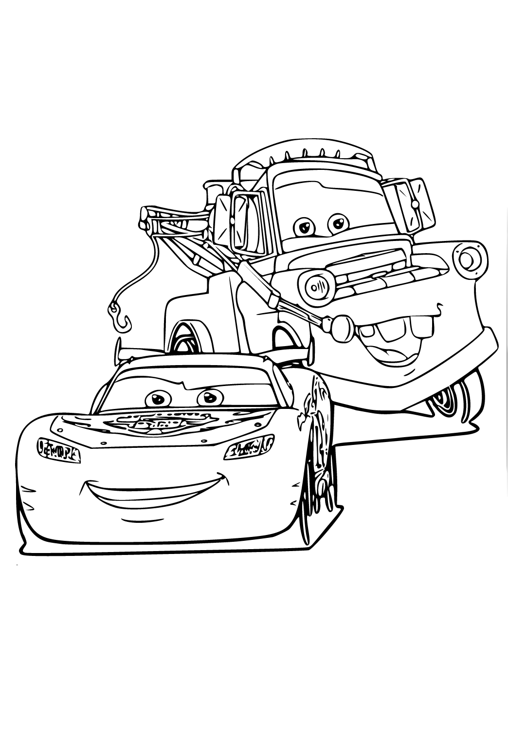 Cars Lightning McQueen und Mater Ausmalbild und Malvorlage zum ...