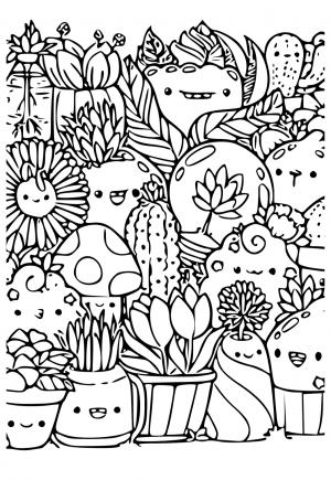 Free Printable Cute Kawaii Coloring Pages, Sheets and Pictures for ...