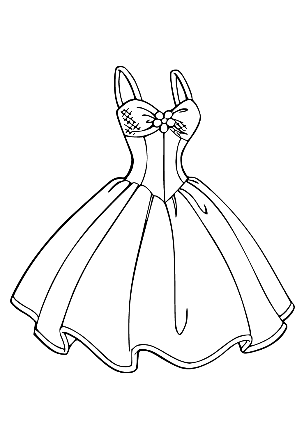 Prom Dress Coloring Pages - Get Coloring Pages