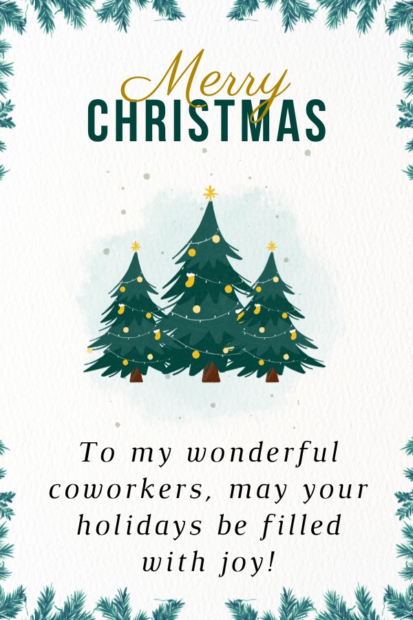 Merry Christmas: To Coworkers