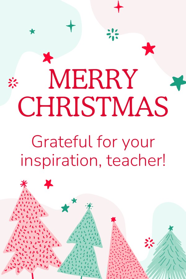 Merry Christmas: For Teacher