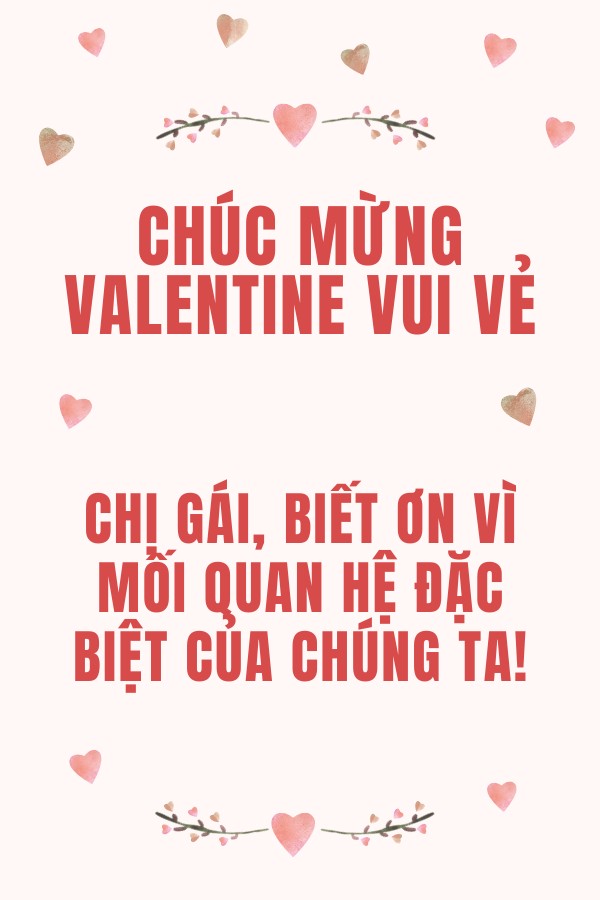 Ngày Valentine: Cho Chị Gái
